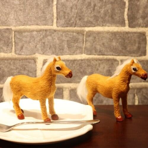 Micro-landscape simulation pony simulation fur animal hotel decoration creative gift table decoration crafts decoration