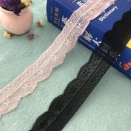 Model CS1442 3.7CM Black, pink, straight and wavy lace, DIY cuff