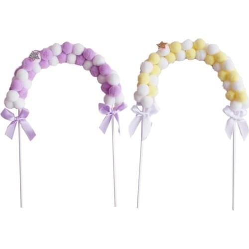 Soft Cloud Cake Top Flags Cake Topper for Baby Shower Festival Celebration Cake Decoration Party Supplies