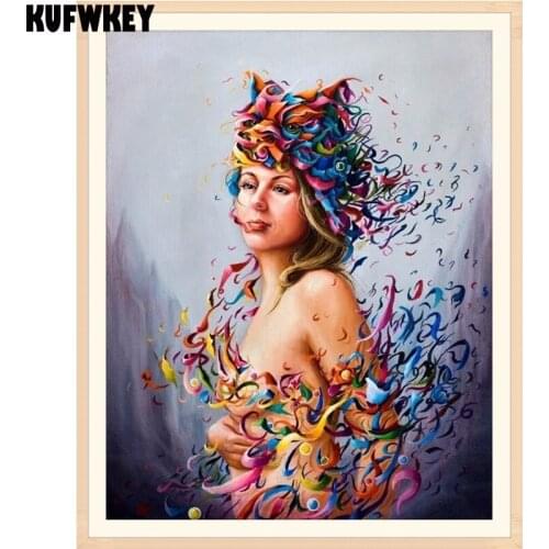 3D full square rhinestone DIY diamond Painting drill embroidery abstract woman Diamond Mosaic Cross Stitch 3d Home Decor Gift