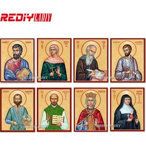 REDIY LADIY Diamond Mosaic Religion Icon Saint Handmade Diamond Painting Cross Stitch Kits Diamond Embroidery Pattern Rhinestone