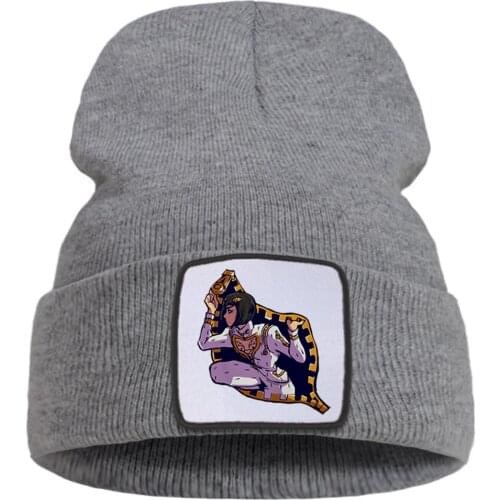 JoJo Bizarre Adventure Beanie Hat Fashion Comfortable Knitted Cap Unisex Wool Cotton Brimless Hats Street Casual Skullies Caps