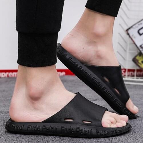 Casual Mens Slippers EVA Men Shoes Outdoor Fashion Beach Shoes Non-slip Indoor Bathroom Slippers Soft Sole Flip Flops Male