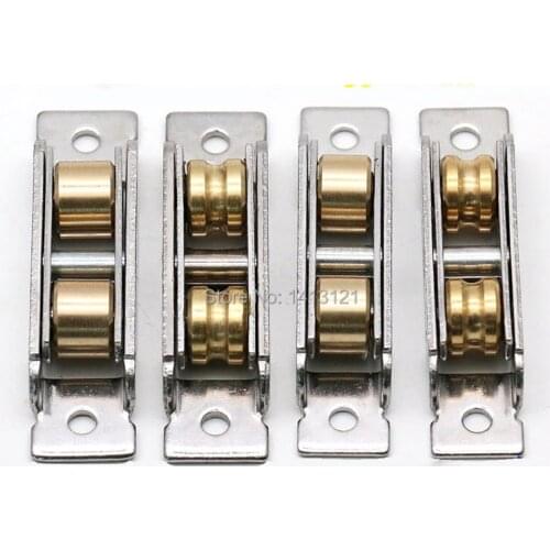 Sliding Plastic Steel Door Pulley Aluminum Alloy Screen Window Brass Wheel Muted Roller Hardware