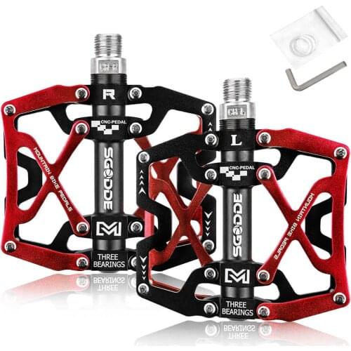 SGODDE Ultralight 3 Bearings Pedal Bicycle Bike Pedal Anti-slip Footboard Bearing Quick Release Aluminum Alloy Bike Accessories