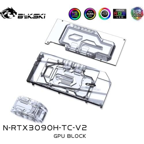 Bykski PC water cooling GPU cooler Water Block for GALAXY Palit KFA2 Maxsun Leadtek Gainward RTX 3080 3090 N-RTX3090H-TC-V2