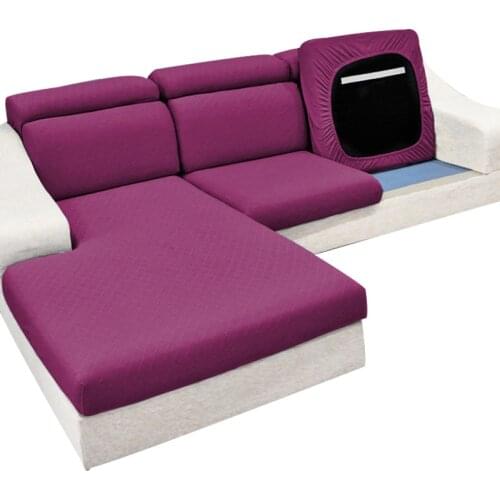 Jacquard Plaid Sofa Seat Cushion Cover For Living Room Anti-slip Thick Slipcover Couch Mattress Protector Extra Large Size