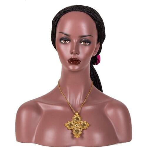 Gold Color Ethiopian Cross Coin Pendant Necklace Eritrea Great Gift Wedding Jewelry Africa Coins/Arabia Item