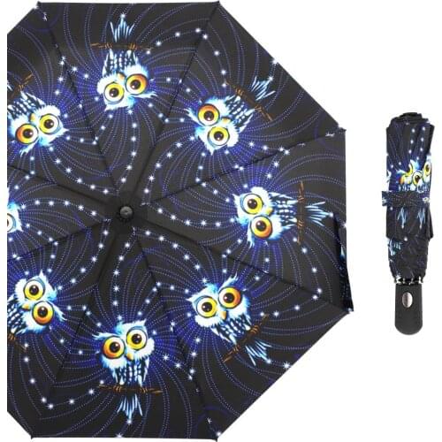 Cute Owl Unique Umbrella Children Foldable Light Umbrellas Automatic Umbrella Rain Women Parasol
