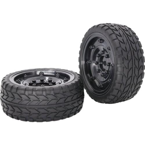 1/10 On Road Tires & Wheel Rims 12mm Hex Hub for HSP HPI Traxxas LRP ZDRacing RC Touring Car, 2-Pack
