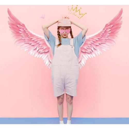 1PC Large Pink Swing Feather Wall Stickers Art Design Decal For Girls Living Room Kid Room Gift Home Decoration