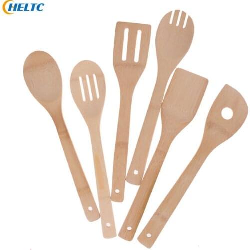 1PCS Kitchen Spoon Spatula Mixing Professional Lovely Bamboo Utensil Wooden Kitchen Cooking Tools Kitchenware