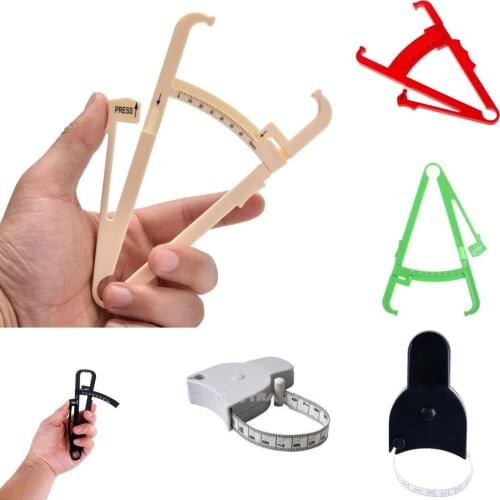 1 Pcs Body Fat Tester Analyzer Fat Measuring Clamp Sebum Fat Caliper Charts Skinfold Thickness Gauge Fitness lder