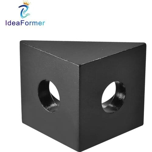 2/5/8/10Pcs V-slot Black Angle Corner Connector 90 degree Aluminum Angle Bracket For Openbuilds CNC Mill 3D Printer DIY Parts