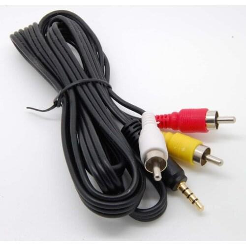 3.5mm Jack to 3 RCA Phono Lead Video/Audio/AV Cable For Canon/Sony/JVC Camcorder Canon DV MiniDV HD CAMCORDER STV-250/N