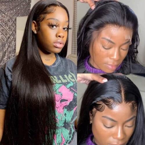 32 Inch Straight Lace Front Human Hair Wigs For Women 13X4 Lace Frontal Wig 360 Malaysian Straight Lace Closure Wig 4X4 Lace Wig