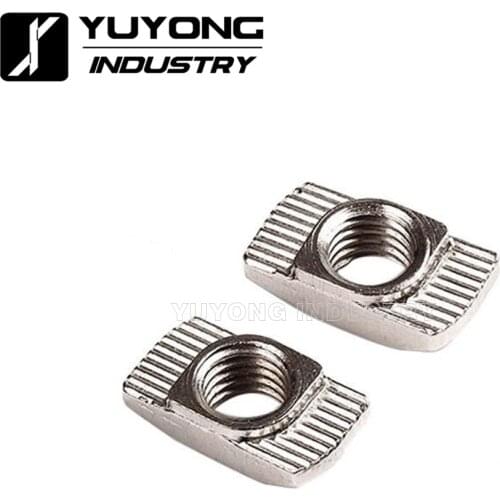 50pcs M3 M4 M5 Zn/Ni-plated T nuts for aluminum profile accessories
