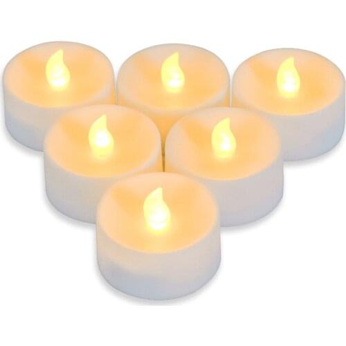6PCS Tealight Led Candles Flameless Electronic Candle Timer Candle Decoration For Home Festival Wedding Party Battery-Operated