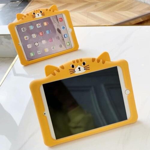 Cat stand Cover For iPad 2/3 4 10.2 9.7 5th 6th 7th Generation Pro 9.7 10.5 11 Air 1 2 3 Case For Mini 1 2 3 4 5 silicon Funda