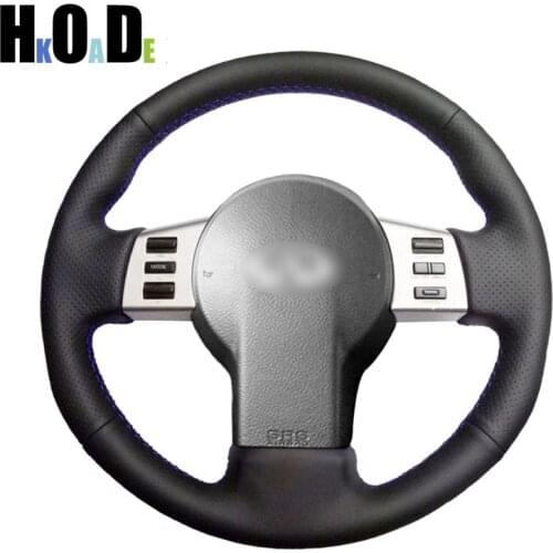 Black Artificial Leather Hand-stitched Car Steering Wheel Cover for Infiniti FX FX35 FX45 2003-2008 Nissan 350Z 2003-2009