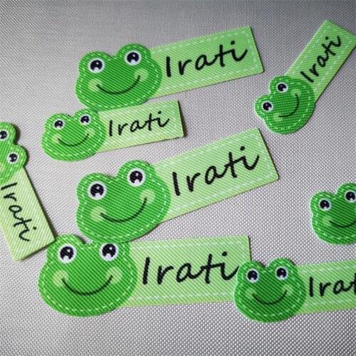 Custom Cute cartoon/can iron or sew/ Organic Cotton/Clothing Labels/Child/kid name label Logo Tags /handmade Classified label