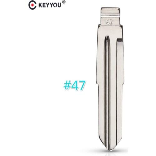 KEYYOU 10pcs KD#47 KD Remote Uncut Blank Metal Blade Type #47 for Changan CX20 Remote Car Key Blade Replacement