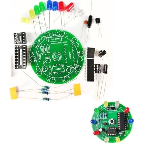 Round Lucky Rotary Suite Electronic Turntable Component Fortune CD4017 NE555 Interesting DIY Kit Wheel Electronic Parts