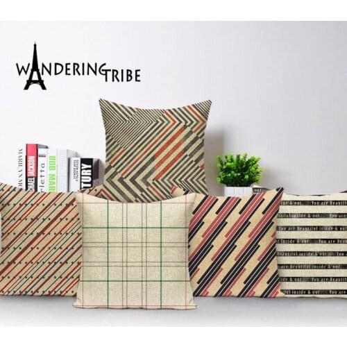 Morocco Pillow Case Geometric Throw Pillows Stripe Pattern Decorative Cushion for Sofa Car Colorful Print Covers for Cushions