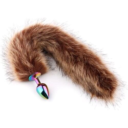 Metal Butt Artificial Tail Plug Exercise Training Sex Toys for Women Adult Games