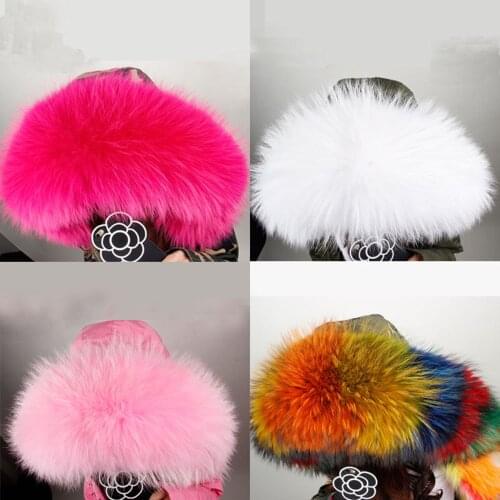 The 2020 new raccoon fur collar pie overcomes the universal fur collar