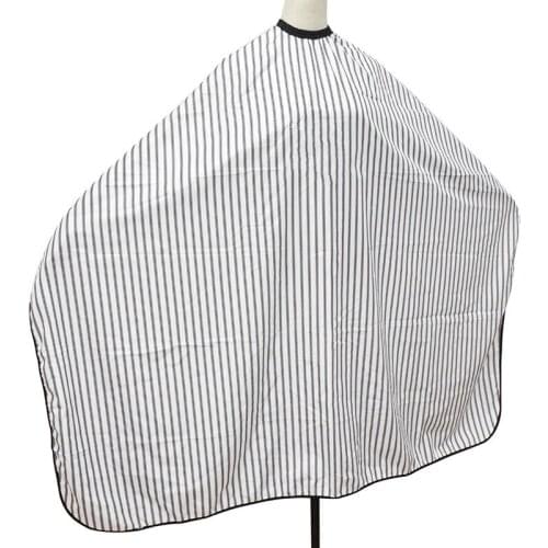 Adjustable Black and White Stripe High Quality Haircut Hairdressing Barber Cloth Waterproof Gown Hair Cutting/Barbers Cape