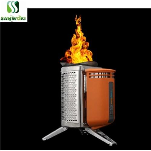 Stainless steel outdoor burning machine Campfire Stove Fuel Furnace Burner Wood Stove for Picnic Cooking Generator furnace