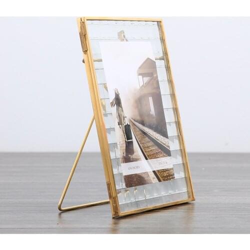 Nordic living room study decoration simple metal glass frame photo frame 7 - inch large 8 - inch house modern decoration