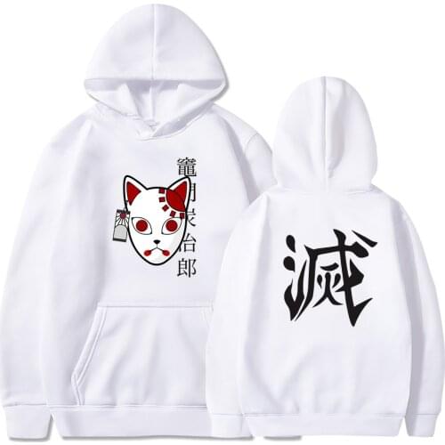 2019 New Anime Demon Slayer Pullover Sweatshirt Tanjiro Kamado Costume Hoodies Harajuku Sudadera Hombre
