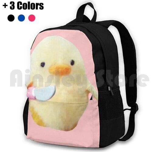 Duck Knife Outdoor Hiking Backpack Waterproof Camping Travel Duck Cute Meme Knife Culture Funny Adorable Relateable Relatable