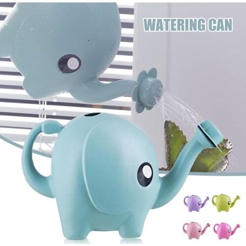 1L Outdoor Elephant Watering Can Home Patio Lawn Gardening Plant Outdoor Cute Cartoon Plastic Watering Can