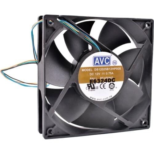 COOLING REVOLUTION DS12025B12H 12cm 120mm fan 12025 12V 0.75A Double ball bearing 4pin PWM computer CPU cooler cooling fan