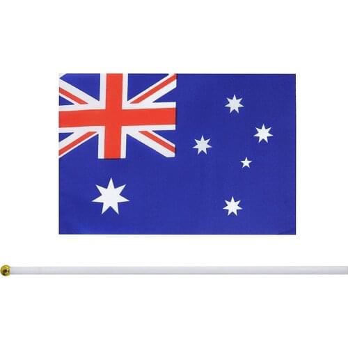 Hand Held Small Flag Australia Banner Polyester National Country for Party/Parades/World Cup/Festival Events