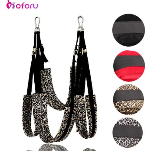 MQFORU Sexy leopard print sex swing novelty toy hanging swing chair sex shop adult toys sex toys for couples sex furniture