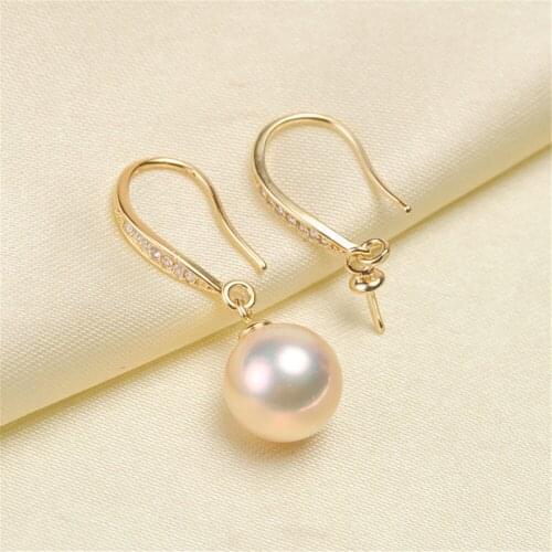 925 Silver Pearl Beads Stud Earrings Setting Base Diy Jewelry Making Findings&Components