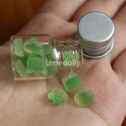 1/6 Scale 1Set Glass Bottle Miniature Dollhouse Candy Soft Sweets Mini Food for Barbies Doll House Kitchen Accessories Toy