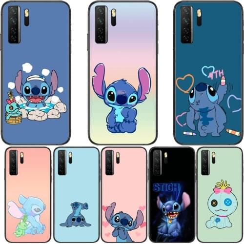 Stitch Naughty Black Soft Cover The Pooh For Huawei Nova 8 7 6 SE 5T 7i 5i 5Z 5 4 4E 3 3i 3E 2i Pro Phone Case cases
