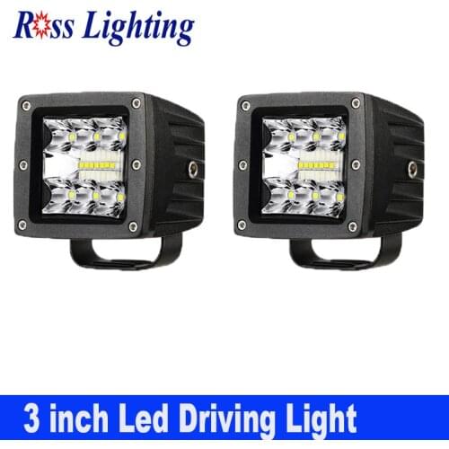 3 inch 80W LED Work Light Cube Light High Power for 4x4 Offroad ATV UTV Truck Tractors Motorcycle 12V 24V