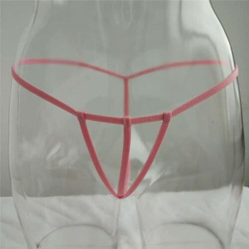 Mens panties sexy underwear men underpants gay micro Thongs tanga Solid color Hollow out Open file Unisex String Fun Breathable