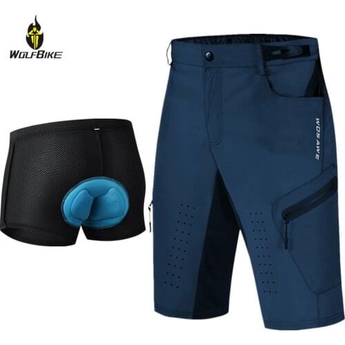 WOLFBIKE Reflective Men MTB Bike Cycling Shorts Outdoor Riding Sports Bicycle Water Resistant Downhill Middle Bottom Underpants