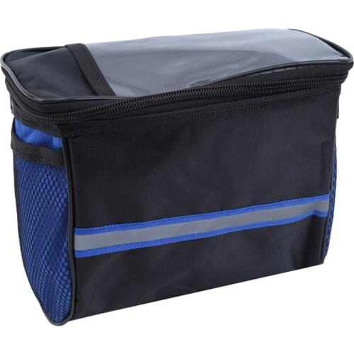 Large Capacity Bike Bags Bike Bicycle Front Basket Durable Waterproof Tube Handlebar Canvas Bag Outdoor Sports Accessories