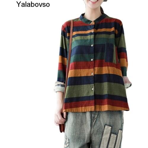 Yalabovso Women's Striped Shirts