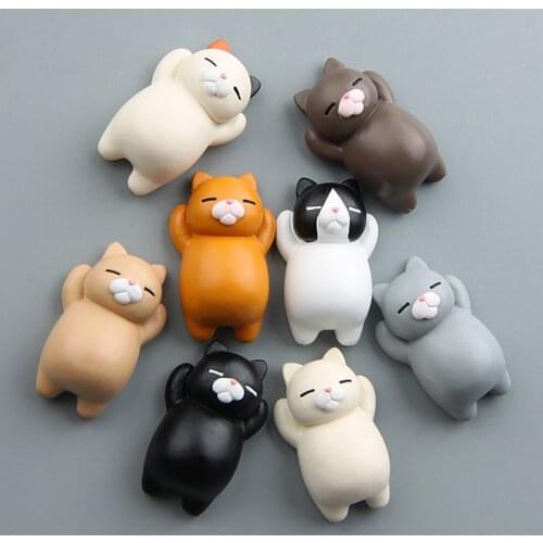 Japanese realistic Cat cartoon creative 3d magnetic clasp refrigerator stick Cartoon cute cat fridge magnet home decoration gift