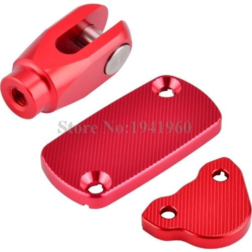 NICECNC Rear Brake Clevis Front & Rear Brake Fluid Reservoir Cover For Honda CR125R CR250R CRF250R CRF250X CRF450R CRF 250R 450X