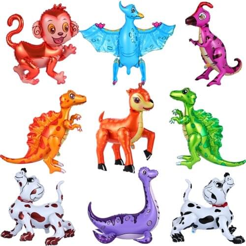 1pcs 4D Animal Balloons Walking Dinosaur Dog Foil Balloons Jungle Party Safari Party Birthday Party Decoration Balloon Kid Toys